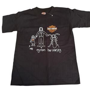 Harley Davidson Youth XS Black - Me, Mom Her Harley T-Shirt High Country HD
